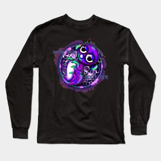 Waterbear don't care neon purple Long Sleeve T-Shirt